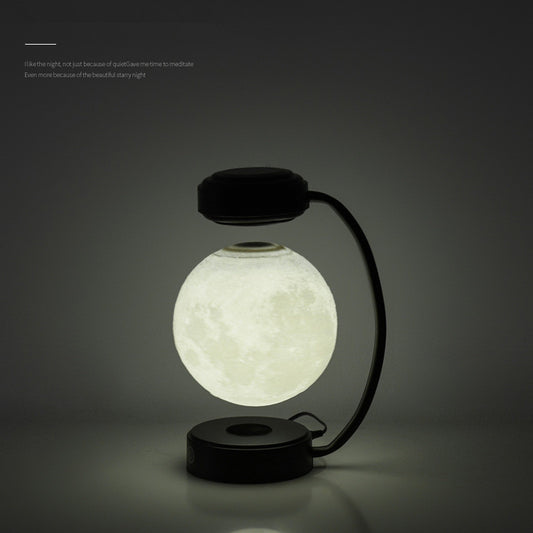 3D LED Moon Night Light Wireless Magnetic Levitating Rotatin