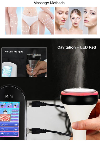 Ultrasonic Cavitation Machine, Fat Removal Facial and Body Lifting Skin Tightening Weight Loss Cellulite Massager