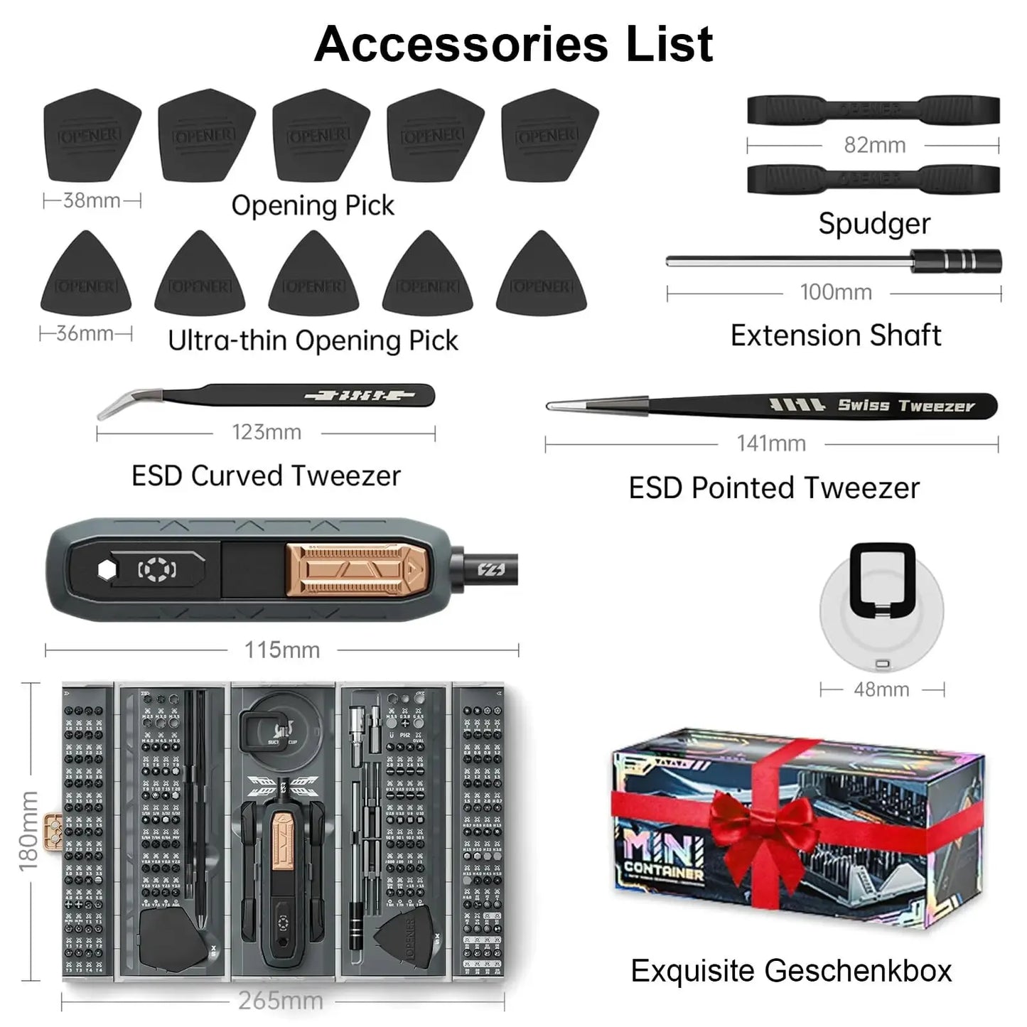 Screwdriver Set Magnetic 180 in 1 Precision