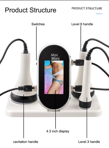 Ultrasonic Cavitation Machine, Fat Removal Facial and Body Lifting Skin Tightening Weight Loss Cellulite Massager