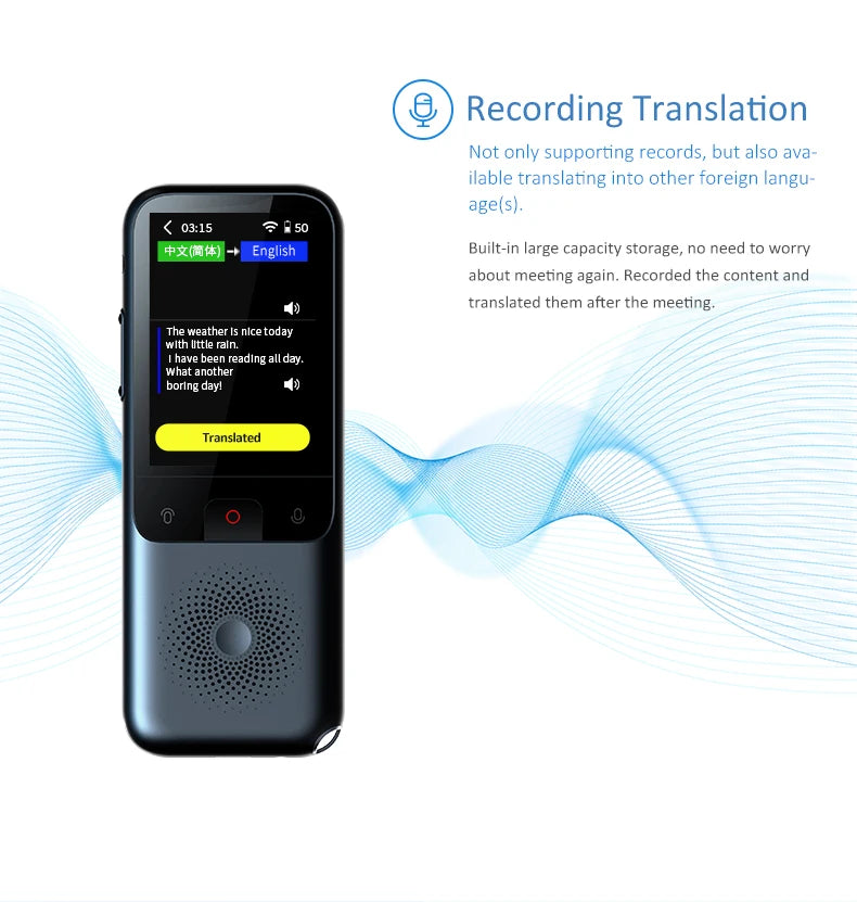 T11 Portable Audio Translator 138 Language Smart Translator