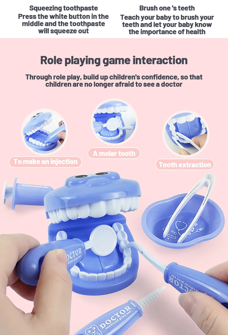 Smile Dentist Kit for Kids Role Play Toys for 3+Year Old