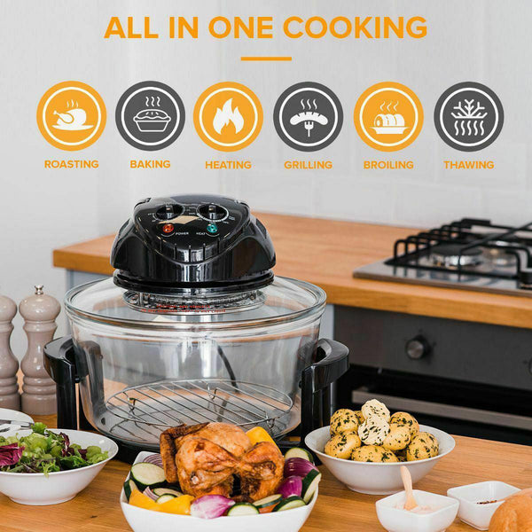 Air Fryer Halogen Convection Oven 1400W Electric Multi Function Cooker 12L / 17L